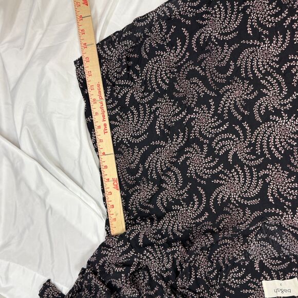 Ba&sh Floral Puff Sleeve Boho Blouse Viscose Purple Ruffle Size US 8 Oversized - Picture 10 of 11